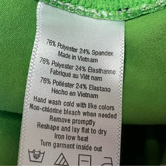 ALO Yoga Leggings Womens XS High Waist Capri Green Palm Springs Print Pants - Picture 11 of 12